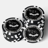 Elegant 25th Silver Wedding Jubileum Poker Chips (Opstapeling)