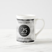 Elegant 25th Silver Wedding Jubileum Porselein Kop (Rechts)