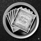 Elegant 25th Silver Wedding Jubileum Servet