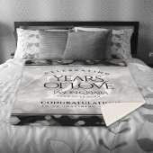 Elegant 25th Silver Wedding Jubileum Sherpa Deken