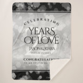 Elegant 25th Silver Wedding Jubileum Sherpa Deken (Voorkant)