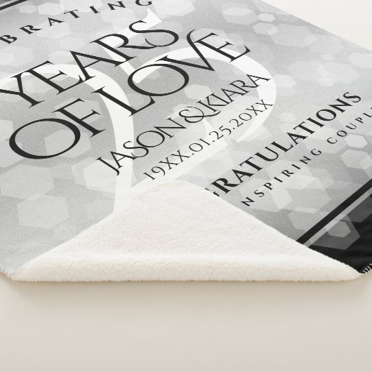 Elegant 25th Silver Wedding Jubileum Sherpa Deken (3/4)