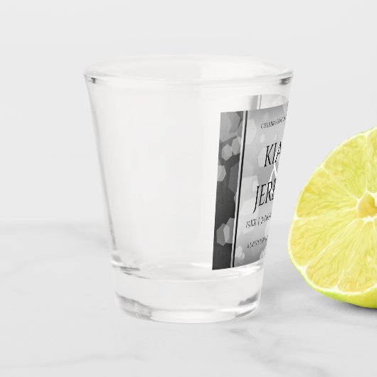 Elegant 25th Silver Wedding Jubileum Shot Glas (Links)