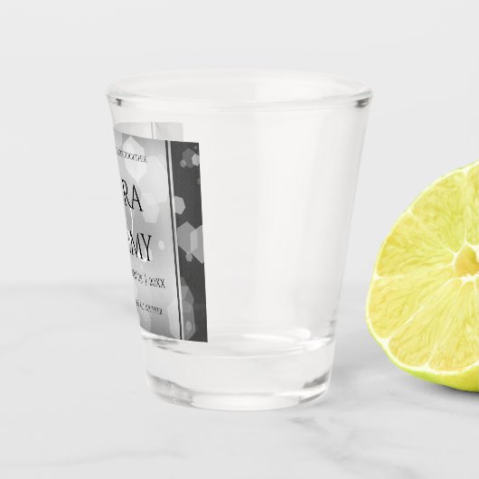 Elegant 25th Silver Wedding Jubileum Shot Glas (Rechts)