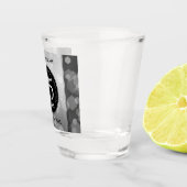Elegant 25th Silver Wedding Jubileum Shot Glas (Rechts)
