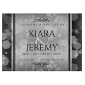 Elegant 25th Silver Wedding Jubileum Snijplank (Voorkant)