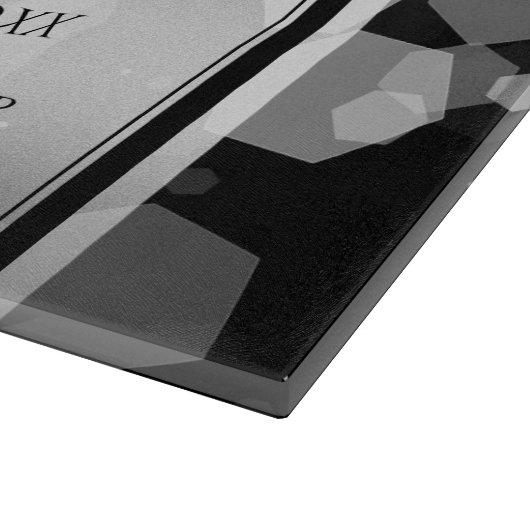 Elegant 25th Silver Wedding Jubileum Snijplank (Hoek)