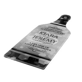 Elegant 25th Silver Wedding Jubileum Snijplank