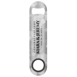 Elegant 25th Silver Wedding Jubileum Speed Flessenopener