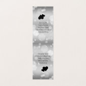 Elegant 25th Silver Wedding Jubileum Table Kaart (Binnenkant ongevouwen)