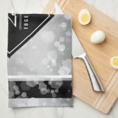 Elegant 25th Silver Wedding Jubileum Theedoek (Quarter Fold)