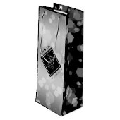 Elegant 25th Silver Wedding Jubileum Wine Gift Wijn Cadeautas (Achterkant Gekanteld)