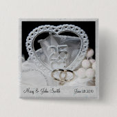 Elegant 25th Wedding Jubileum Button (Voorkant)