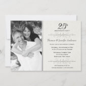 Elegant 25th Wedding Jubileum Party Kaart (Voorkant)