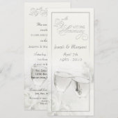 Elegant 25th Wedding Jubileum Party Kaart (Voorkant / Achterkant)