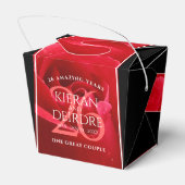 Elegant 26th Roos Wedding Jubileum Celebration Bedankdoosjes (Achterkant)