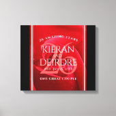 Elegant 26th Roos Wedding Jubileum Celebration Canvas Afdruk (Voorkant)