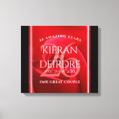 Elegant 26th Roos Wedding Jubileum Celebration Canvas Afdruk (Voorkant)