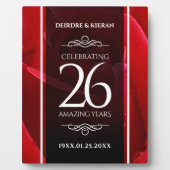 Elegant 26th Roos Wedding Jubileum Celebration Fotoplaat (Voorkant)