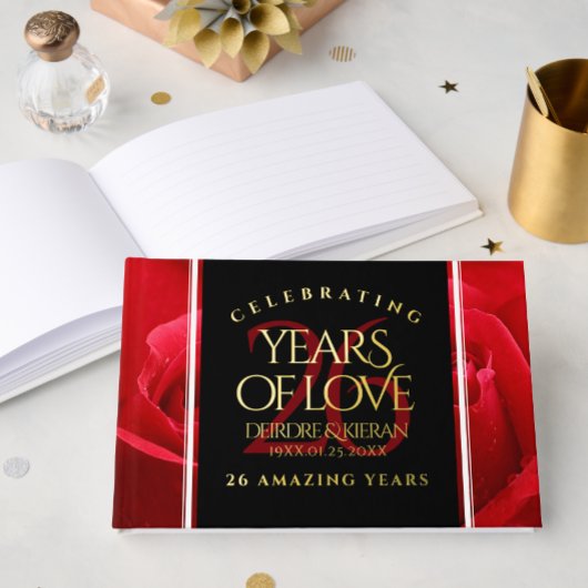 Elegant 26th Roos Wedding Jubileum Celebration Gastenboek