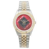 Elegant 26th Roos Wedding Jubileum Celebration Horloge (Voorkant)