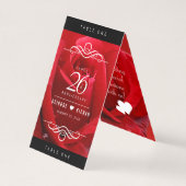 Elegant 26th Roos Wedding Jubileum Celebration Kaart (Achterkant)