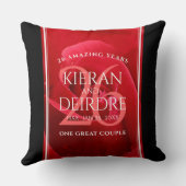 Elegant 26th Roos Wedding Jubileum Celebration Kussen (Achterkant)