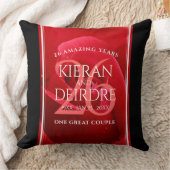 Elegant 26th Roos Wedding Jubileum Celebration Kussen (Deken)