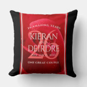 Elegant 26th Roos Wedding Jubileum Celebration Kussen (Voorkant)