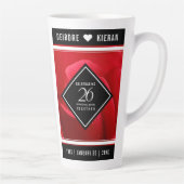 Elegant 26th Roos Wedding Jubileum Celebration Latte Mok (Rechts)