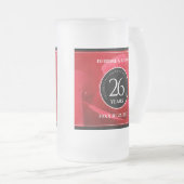 Elegant 26th Roos Wedding Jubileum Celebration Matglas Bierpul (Voorkant rechts)