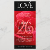 Elegant 26th Roos Wedding Jubileum Celebration Menu (Achterkant)