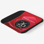 Elegant 26th Roos Wedding Jubileum Celebration Papieren Bordje (Gebogen)