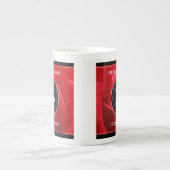 Elegant 26th Roos Wedding Jubileum Celebration Porselein Kop (Voorkant)