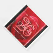 Elegant 26th Roos Wedding Jubileum Celebration Servet (Hoek)