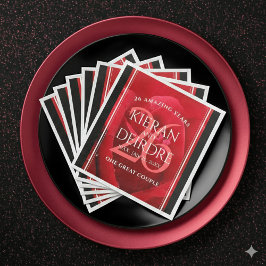 Elegant 26th Roos Wedding Jubileum Celebration Servet