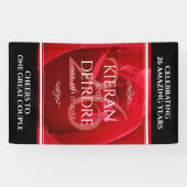 Elegant 26th Roos Wedding Jubileum Celebration Spandoek (Horizontaal)