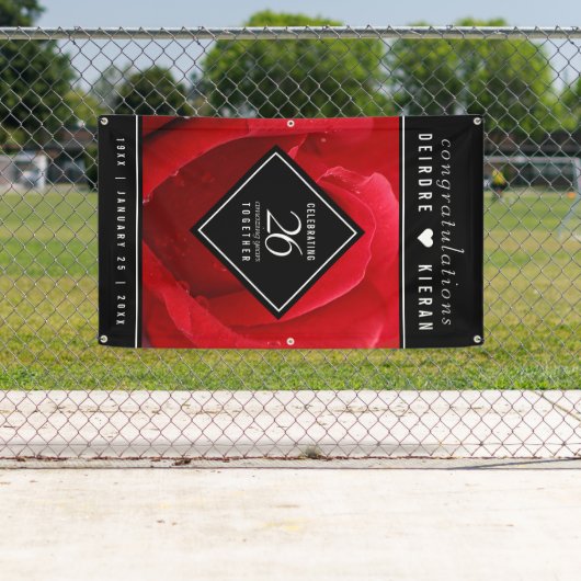 Elegant 26th Roos Wedding Jubileum Celebration Spandoek (Insitu)