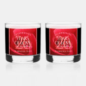 Elegant 26th Roos Wedding Jubileum Celebration Whisky Glas (Achterkant)