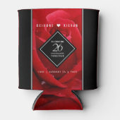 Elegant 26th Rose Wedding Anniversary Blikjeskoeler (Voorkant)