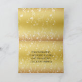 Elegant 27th Music Wedding Jubileum Celebration Bedankkaart (Binnen)