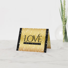 Elegant 27th Music Wedding Jubileum Celebration Bedankkaart