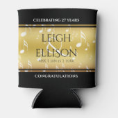 Elegant 27th Music Wedding Jubileum Celebration Blikjeskoeler (Voorkant)