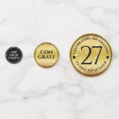 Elegant 27th Music Wedding Jubileum Celebration Confetti (Voorkanten)