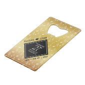 Elegant 27th Music Wedding Jubileum Celebration Creditkaart Flessenopener (Achterkant Gekanteld)