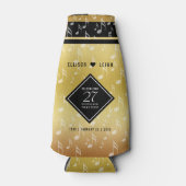 Elegant 27th Music Wedding Jubileum Celebration Flesjeskoeler (Voorkant)