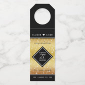 Elegant 27th Music Wedding Jubileum Celebration Flessenhanger (Voorkant)