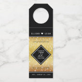 Elegant 27th Music Wedding Jubileum Celebration Flessenhanger (Achterkant)