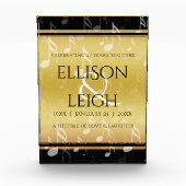 Elegant 27th Music Wedding Jubileum Celebration Fotoblokken (Voorkant)