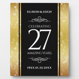 Elegant 27th Music Wedding Jubileum Celebration Fotoplaat
